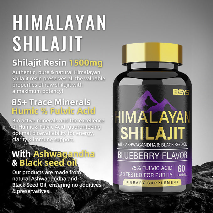 BSYS SHILAJIT GUMMIES 60 GUMMIES 600 BOOST