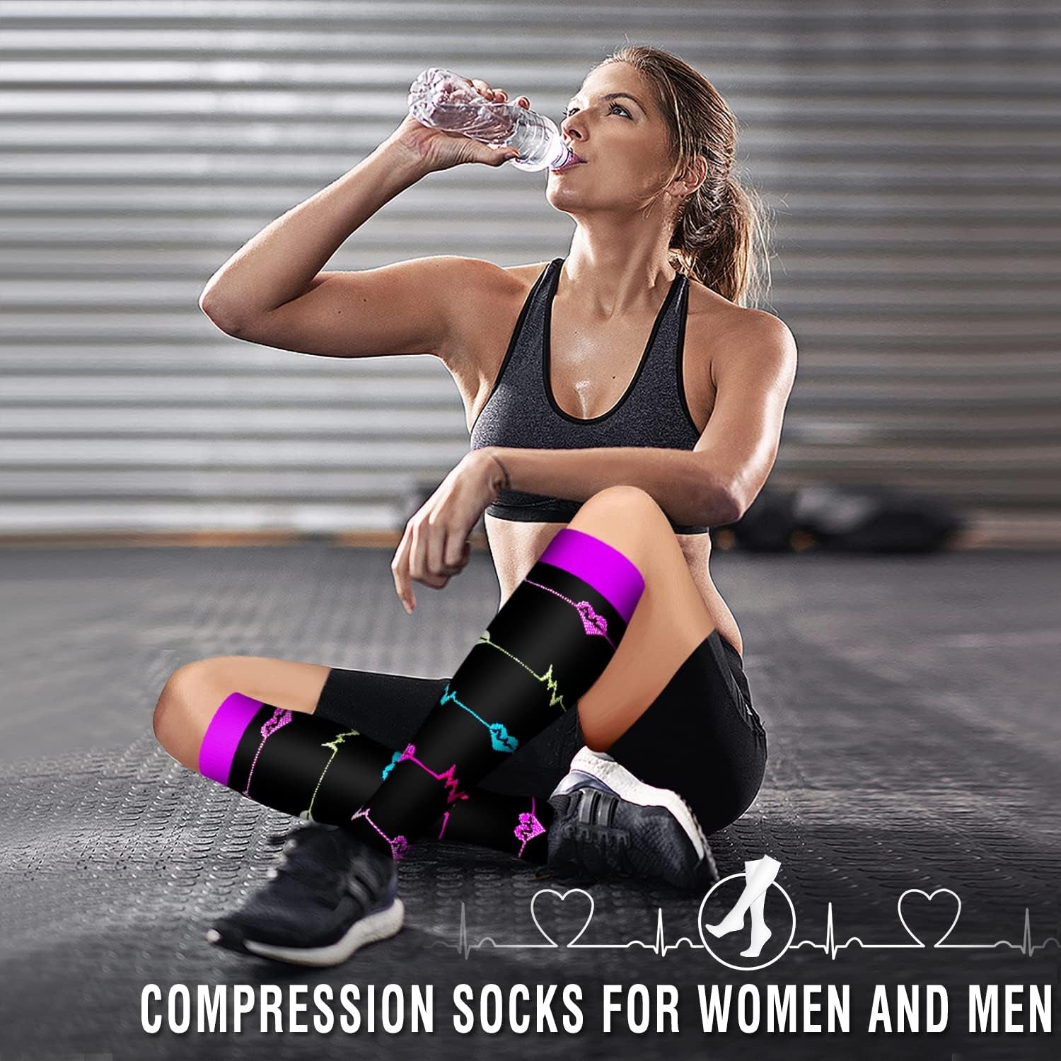 6 Pack Copper Compression Socks for Women and Men Circulation-Best Support for Medical, Running,Nursing,Athletic