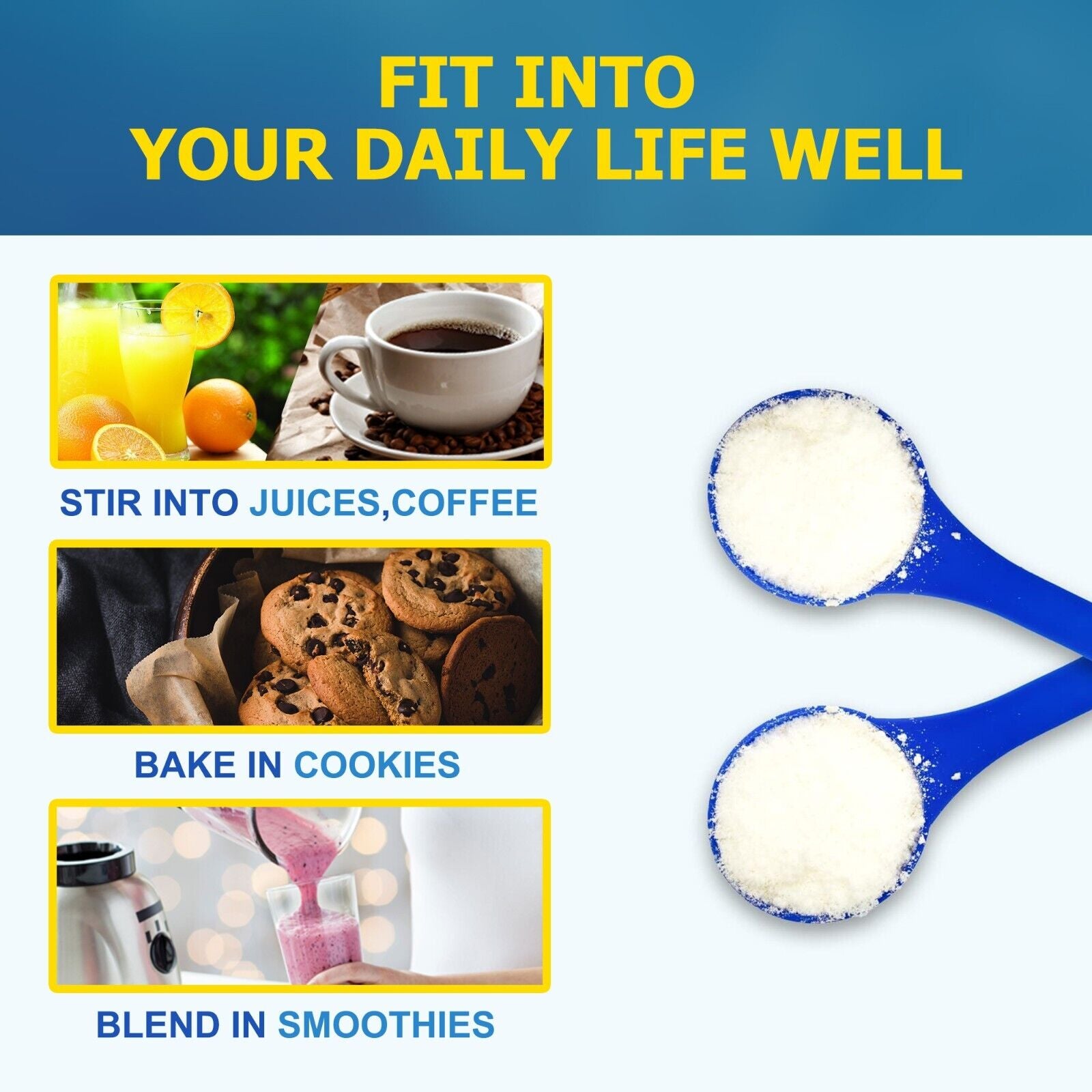 Collagen Peptides Powder Hydrolyzed Collagen Proteintypes 1& 3 Unflavored-1.3