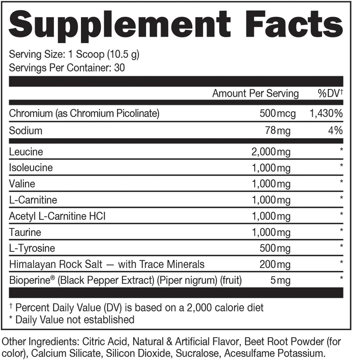 - BCAA RACKED™ Branch Chained Amino Acids | L-Carnitine, Acetyl L-Carnitine, GBB | Post Workout Recovery, Protein Synthesis, Lean Muscle Bcaas That You Can Feel! 30 Servings (Blood Raz)
